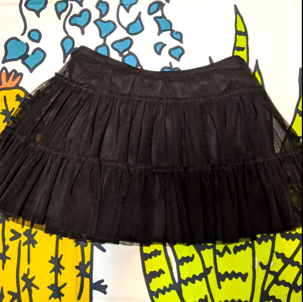 AQUA puffy mini skirt black